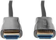 Cabo HDMI de Fibra Ótica Híbrida DIGITUS AK-330125-100-S (10 m - 4K - Preto)