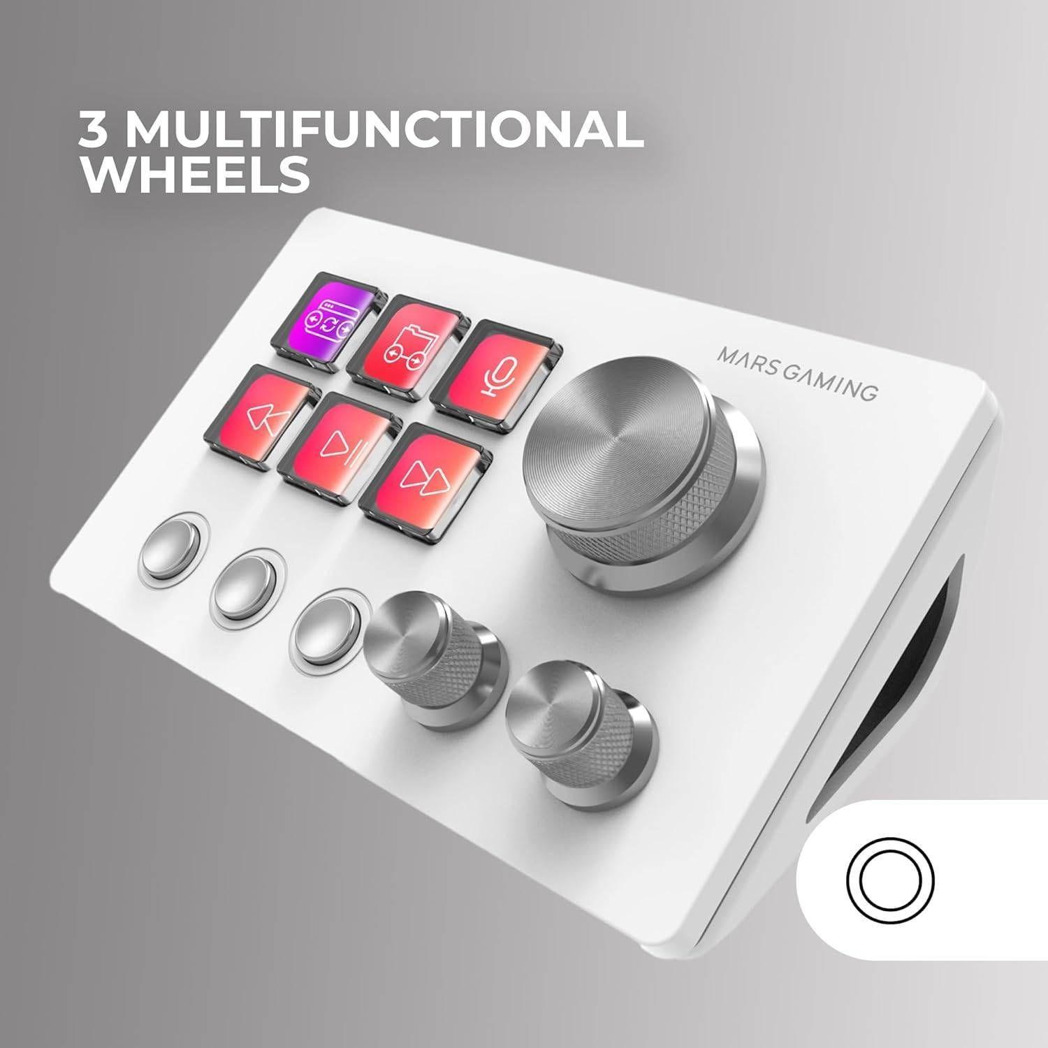 Control Deck MARS GAMING MSDTWOW (9 botões - USB Tipo-C - Windows e Mac - Branco) — miniatura 5