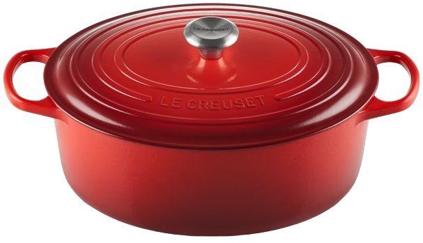 Caçarola Cocotte Oval LE CREUSET Signature 33 cm (Ferro fundido esmaltado - Cereja)