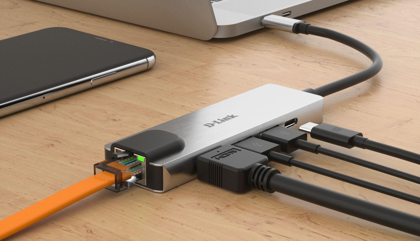 Hub USB-C D-LINK DUB-M520 (Alumínio) — miniatura 4