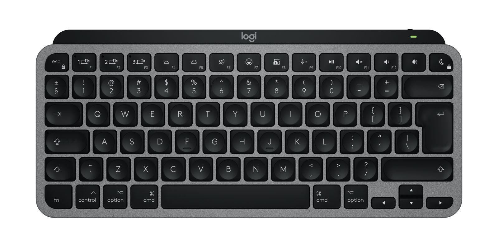 Teclado LOGITECH MX Keys Mini for Mac (Estados Unidos - Teclas tesoura - Bluetooth - Preto e Cinzento)