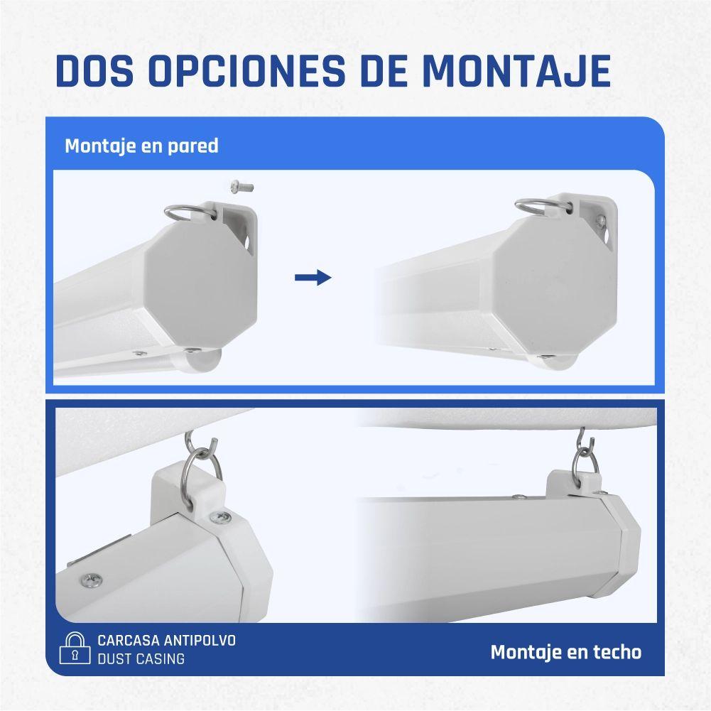 Ecrã de Projeção Elétrico IGGUAL PSIPS184 (2,03 m - 80" - Preto e Branco) — miniatura 7
