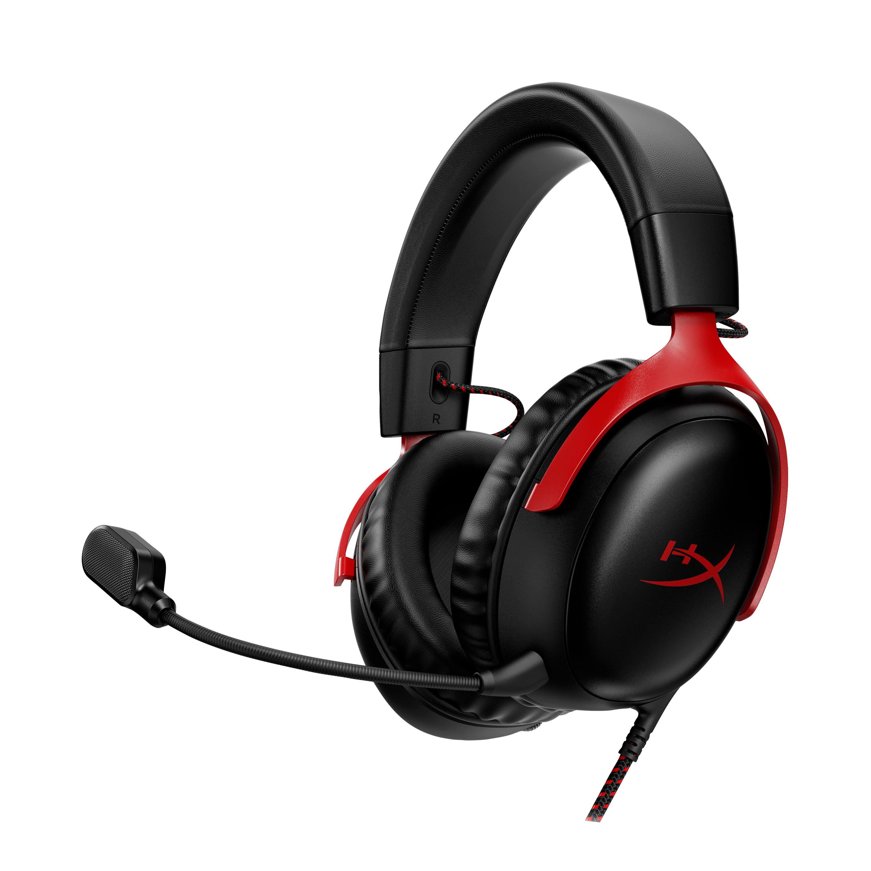 Headset Gaming HYPERX Cloud III (Binaural - Com fios - Circum-aural - Preto/Vermelho)