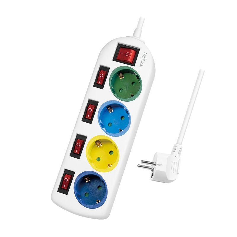 Extensão Elétrica LOGILINK LPS257 (Branco)