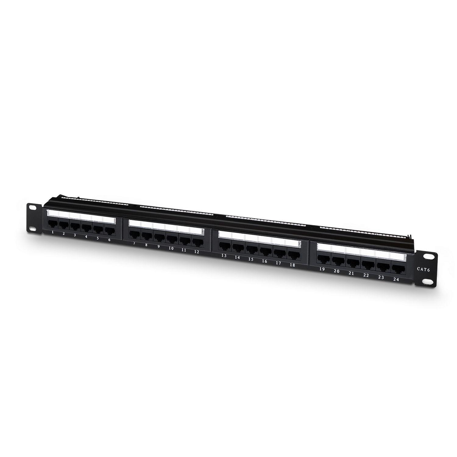 Painel de Ligações de Rede AISENS A141-0308 (RJ-45 - Montagem em rack - Preto)