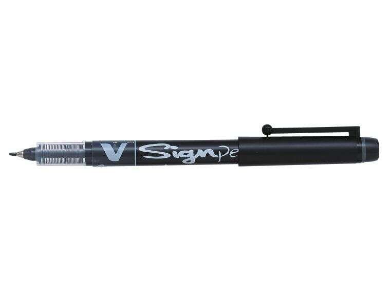 Marcador de Tinta Líquida PILOT V-Sign Pen (Preto)