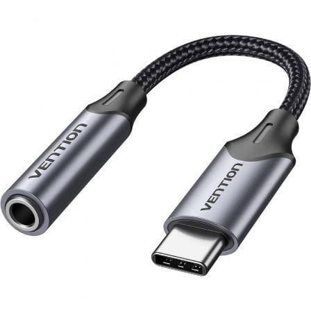 Adaptador de Áudio VENTION BGMHA (0,1 m - USB Tipo-C macho - Jack fêmea de 3,5 mm - Cinzento)