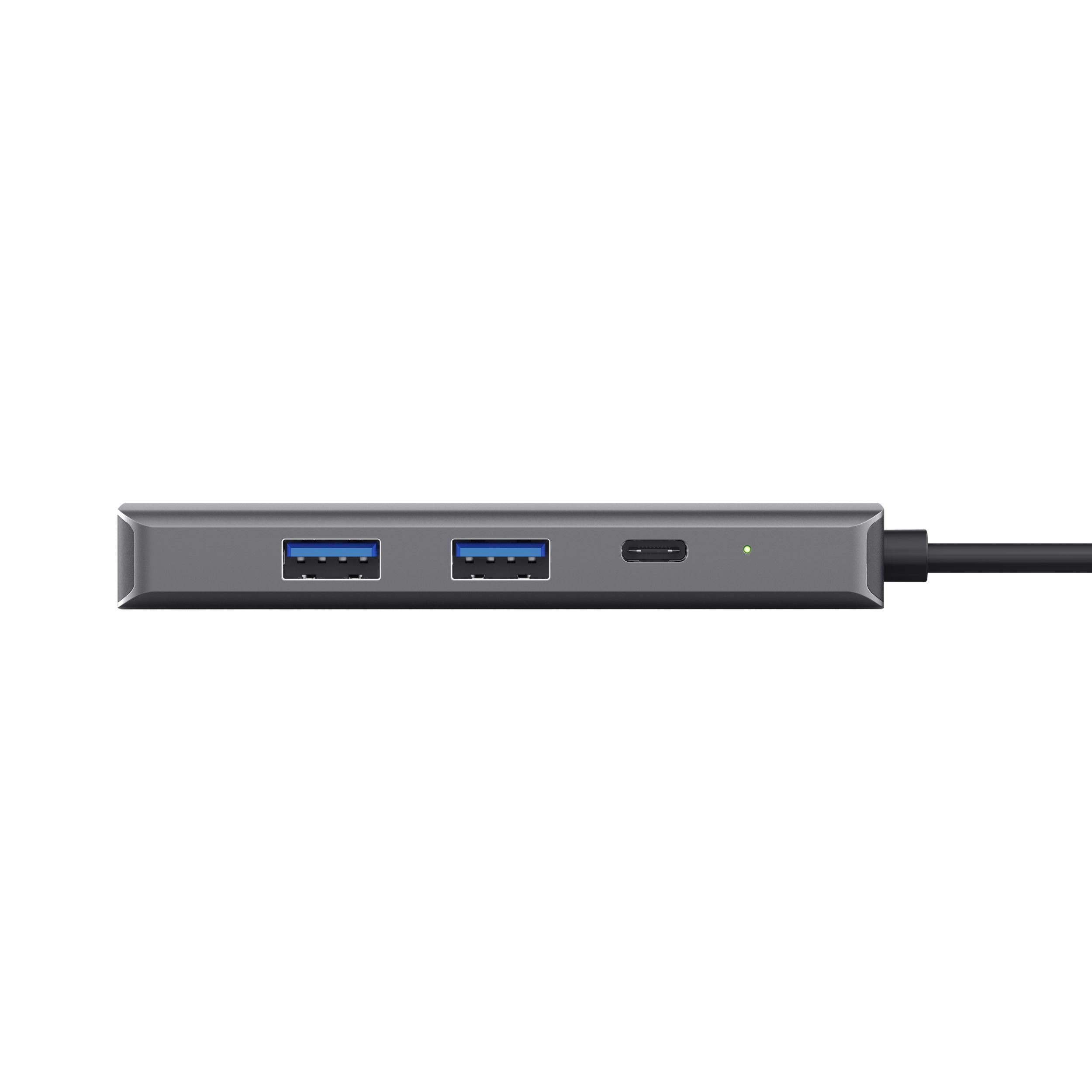 Adaptador Multiportas TRUST Dalyx 24968 (0,2 m - USB Type-C - USB 2.0 - Prateado) — miniatura 7