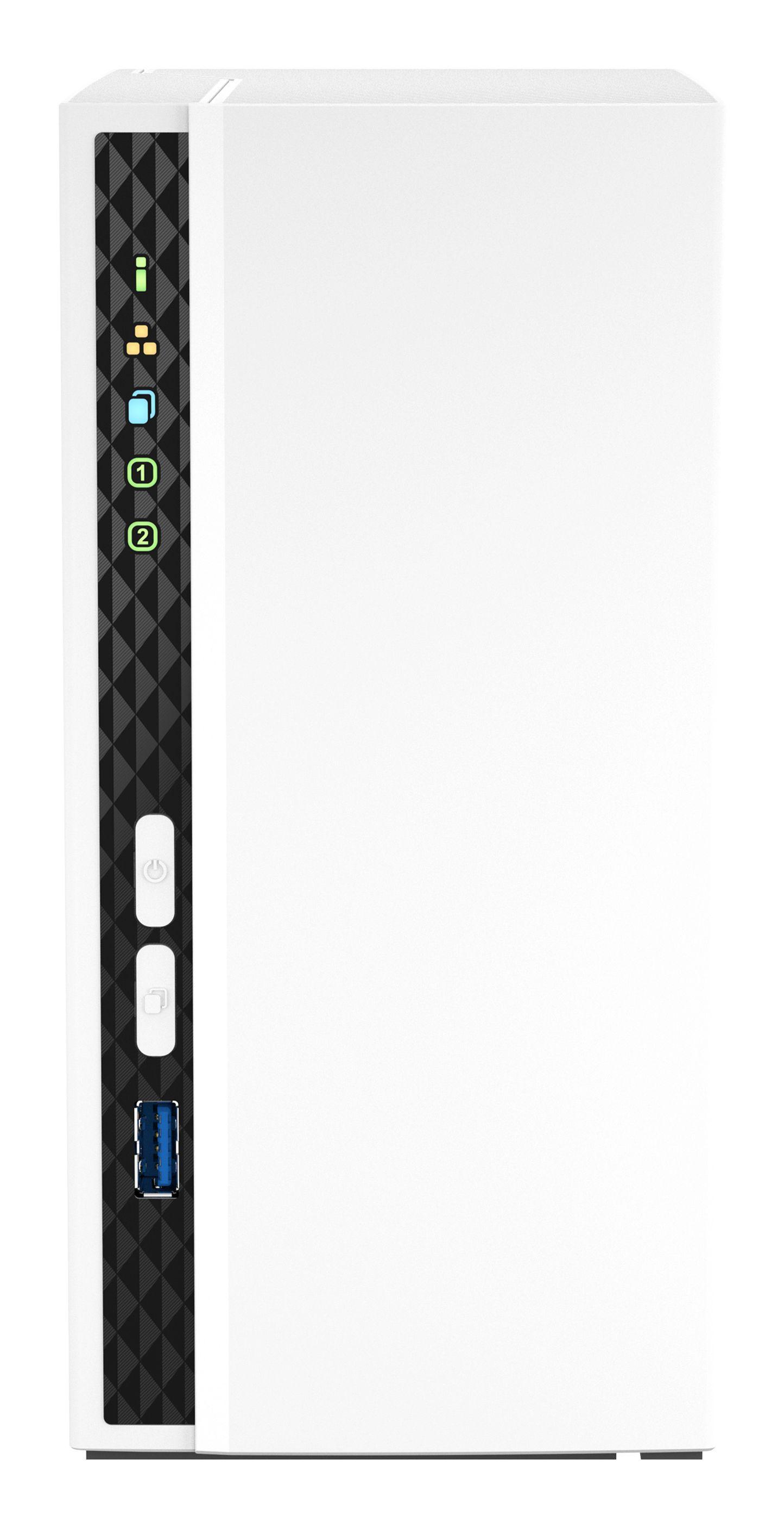 NAS QNAP TS-233 (Serial ATA II, Serial ATA III - 2 GB - 2 baias - Branco)