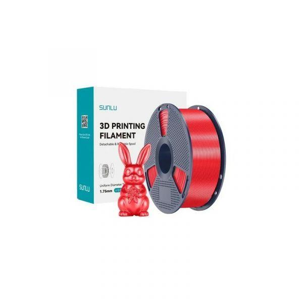 Filamento de Impressão 3D SUNLU PLA+ Silk 85163 (Vermelho)