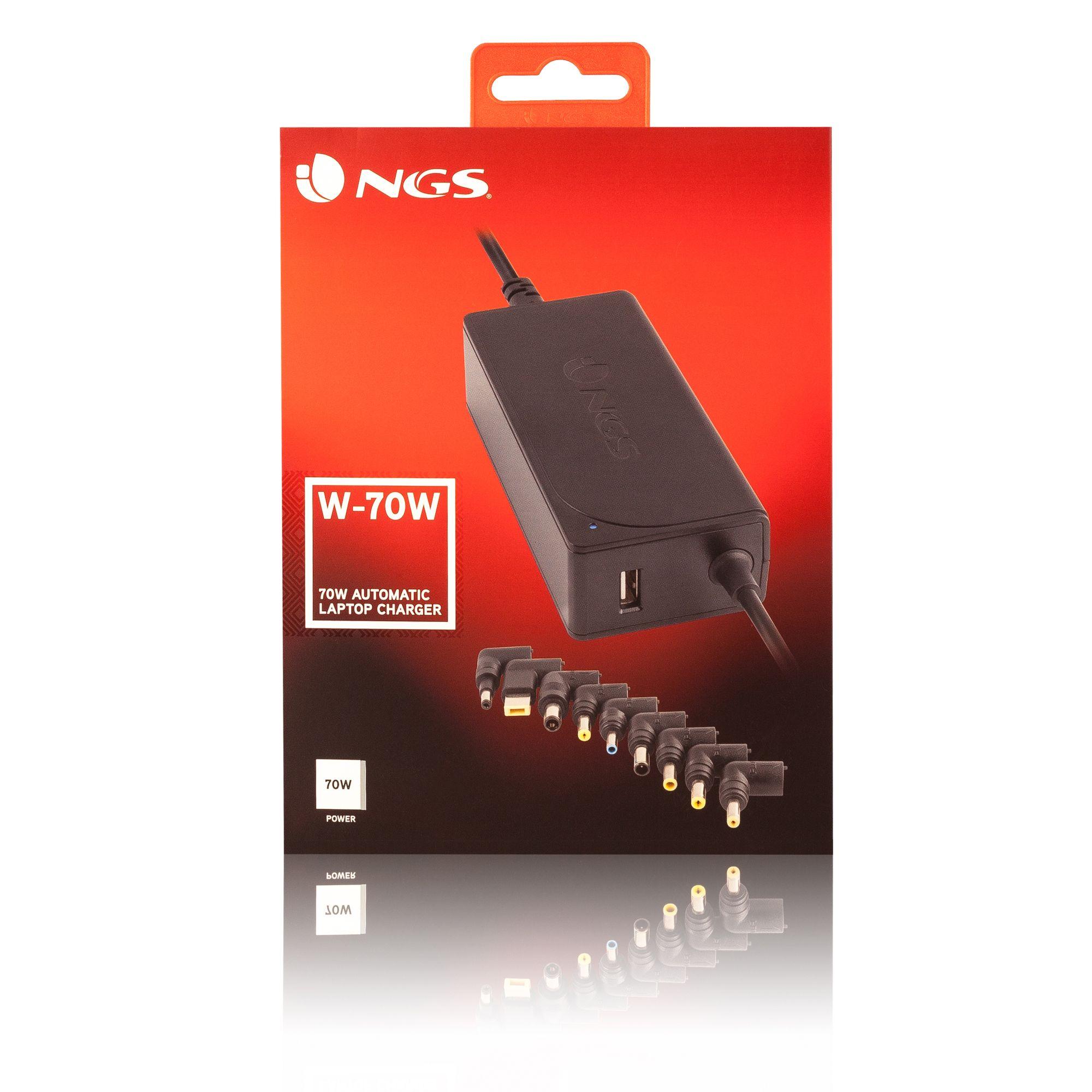 Carregador de Portátil NGS W-70W (70 W - Preto), miniatura 2