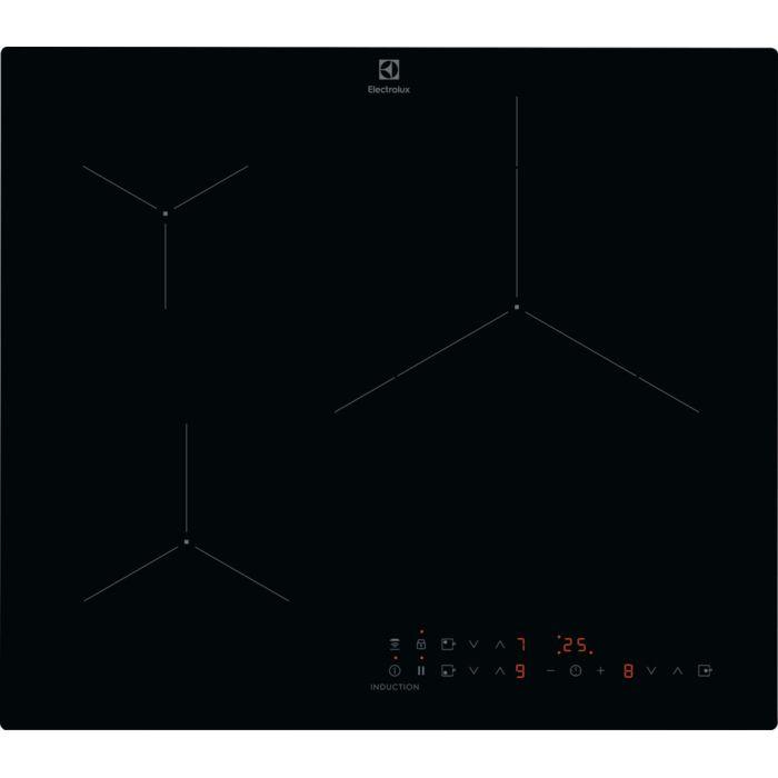 Placa de Indução de Encastre ELECTROLUX EIT61336CB (3 zonas - 7200 W - Vidro-cerâmica - Preto)