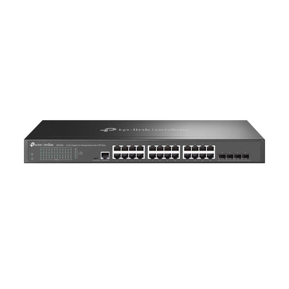 Switch Gerido TP-LINK TL-SG3428 (Gigabit Ethernet - 10, 100, 1000 Mbit/s - 12 MB - Preto)