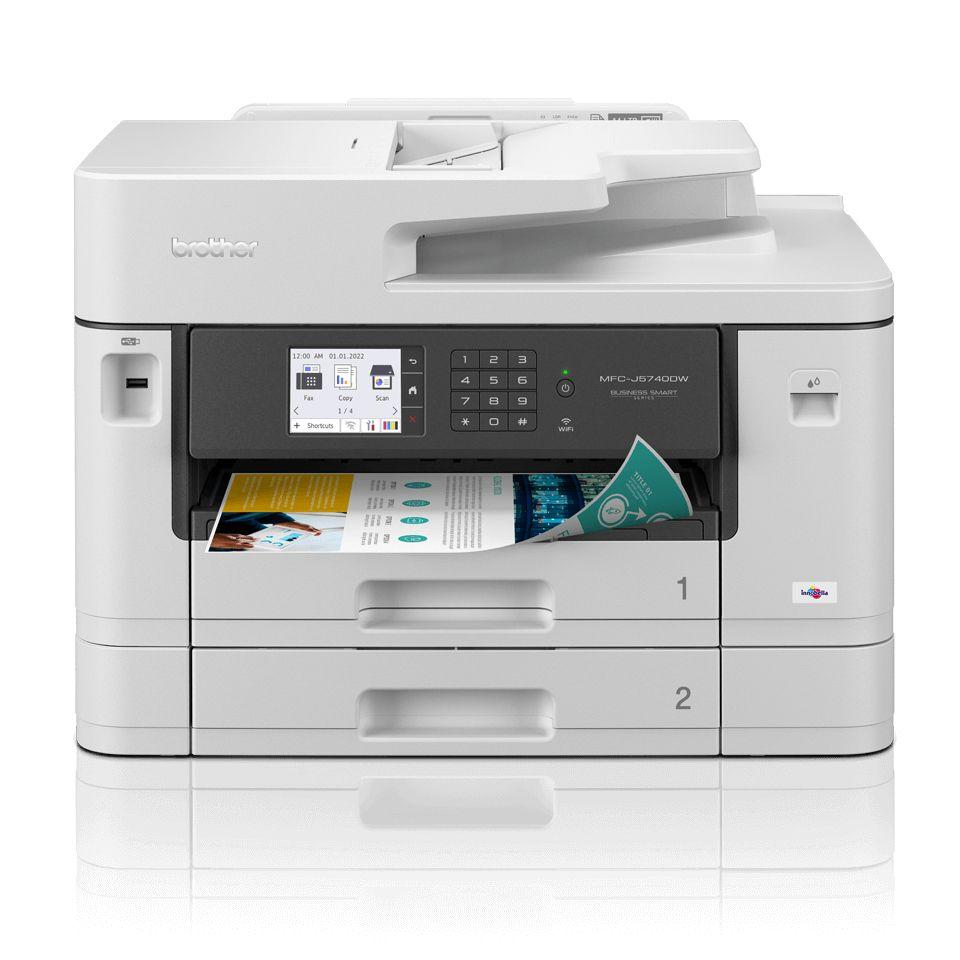 Impressora Multifunções Jato de Tinta BROTHER MFC-J5740DW (A3 - Impressão a cores - 250 folhas - Branco)