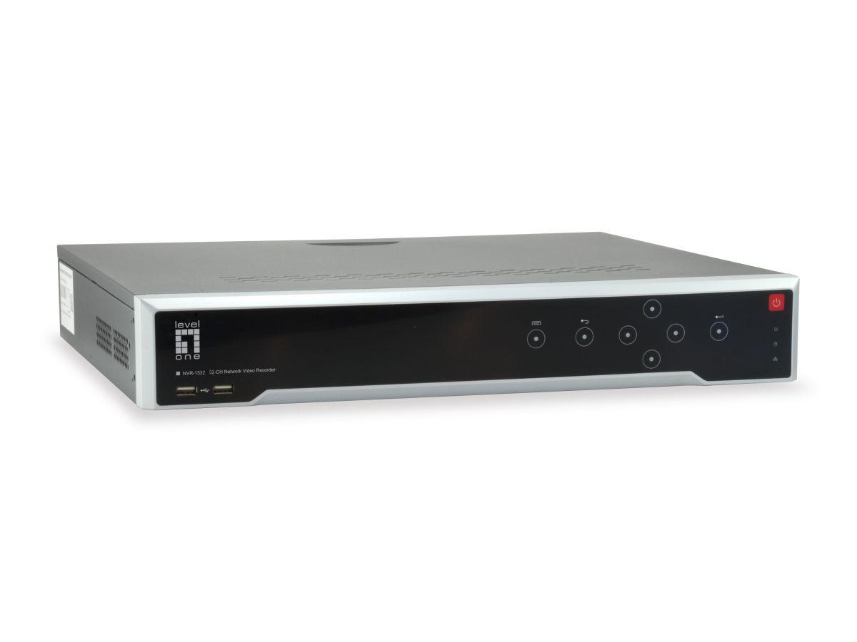 Gravador de Vídeo em Rede LEVELONE NVR-1332 (32 Canais - 4 HDD - Preto e Prateado)