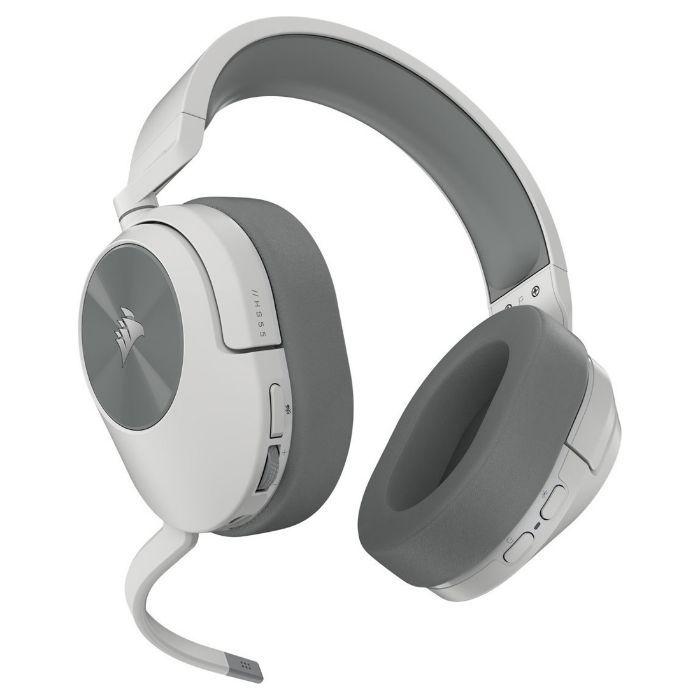 Headset Gaming CORSAIR HS55 Wireless (WirelessBluetooth - Over Ear - 50 mm - Branco) — miniatura 3