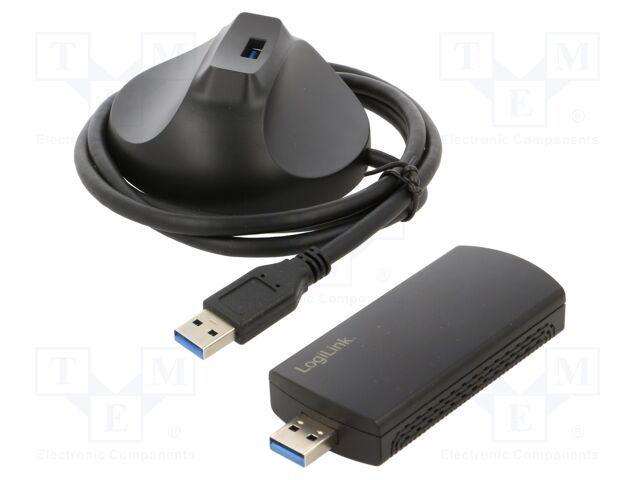 Adaptador USB Wi-Fi LOGILINK WL0251 (IEEE 802.11ax - USB 3.0 USB-A - WPA, WPA2 e WPA3 - Preto), miniatura 2