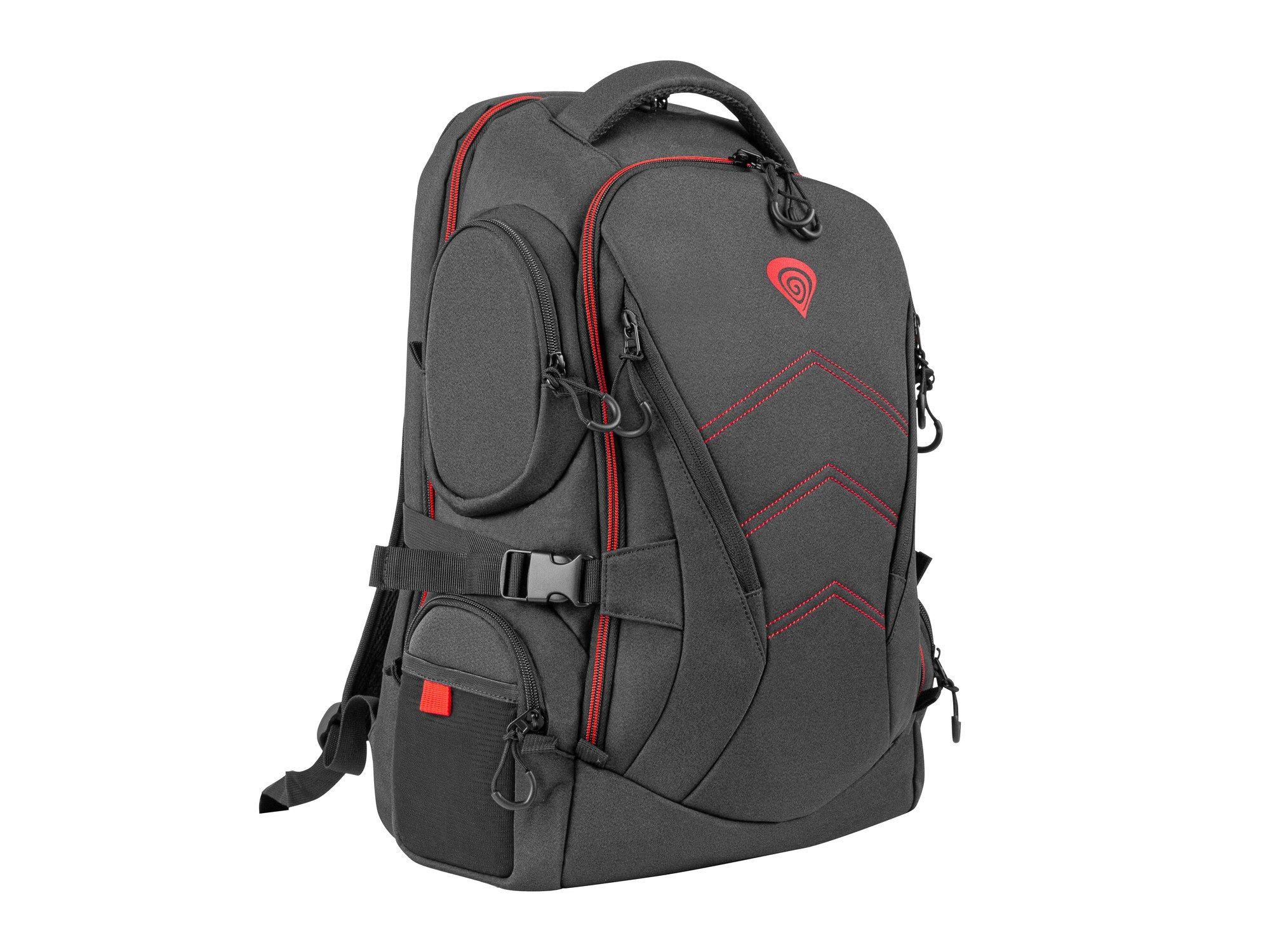 Mochila para Portátil GENESIS Pallad 550 (Poliéster - 43,9 cm - Altura 51 cm - Preto/Vermelho), miniatura 4