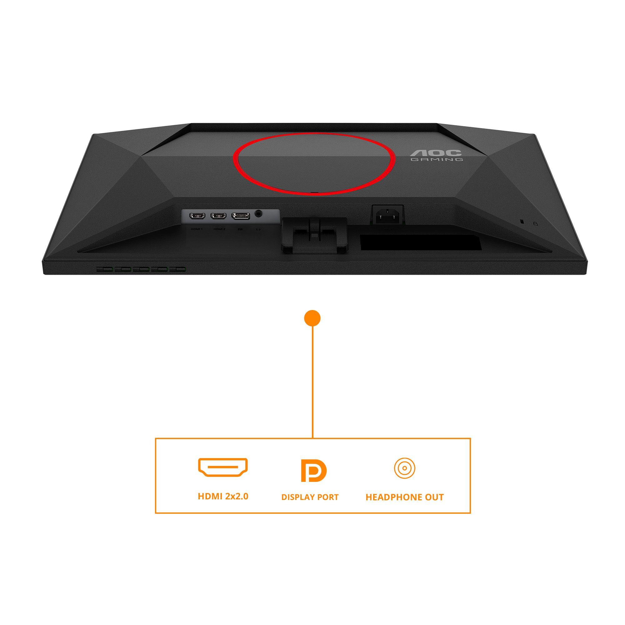 Monitor AOC 24G4HRE (23,8" - Fast IPS - 200 Hz - Preto e Vermelho) — miniatura 3