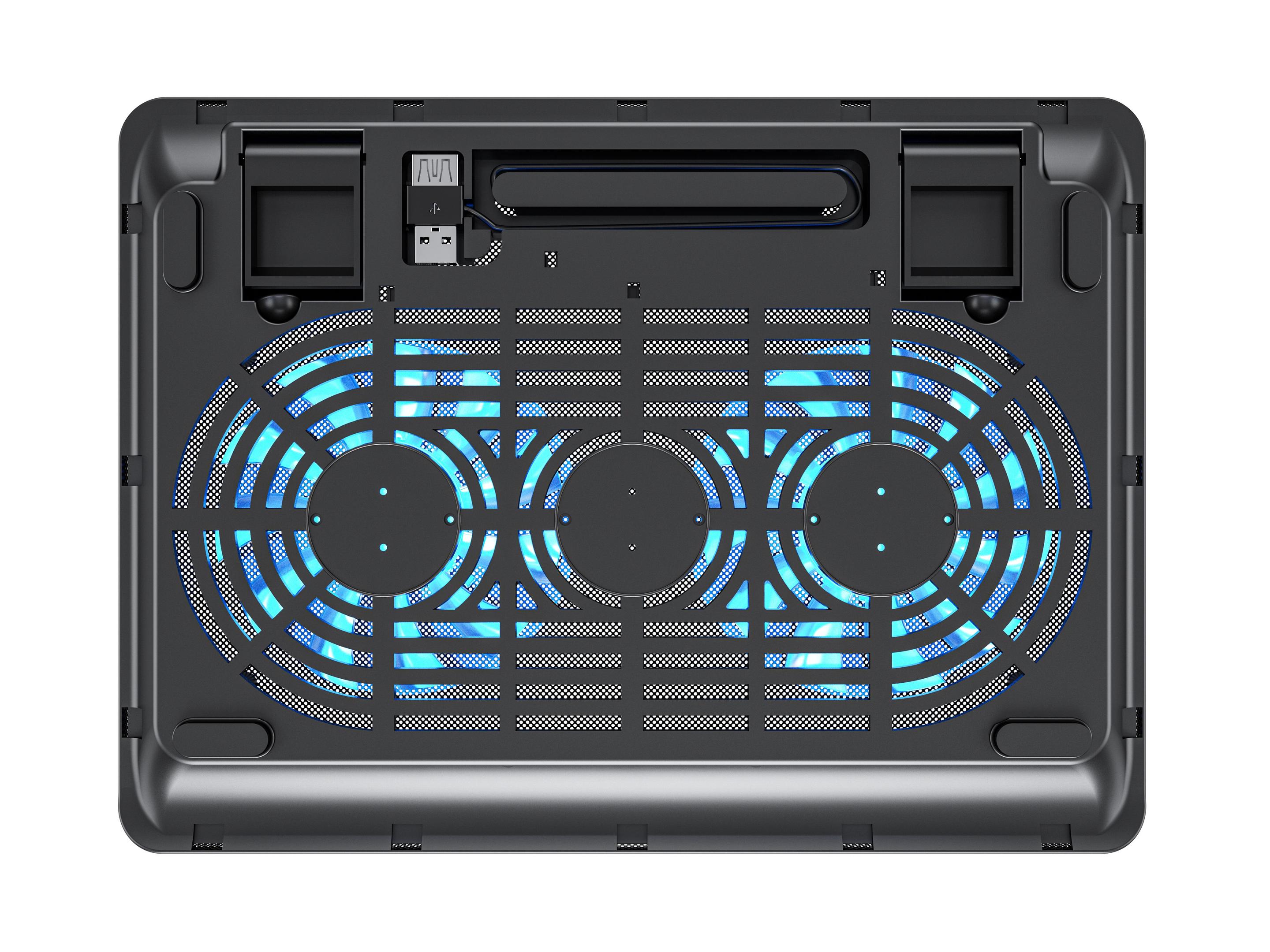 Base de Refrigeração para Portátil CONCEPTRONIC CNBCOOLPAD2F (15,6" - 39,6 cm - 1000 RPM - Preto) — miniatura 3