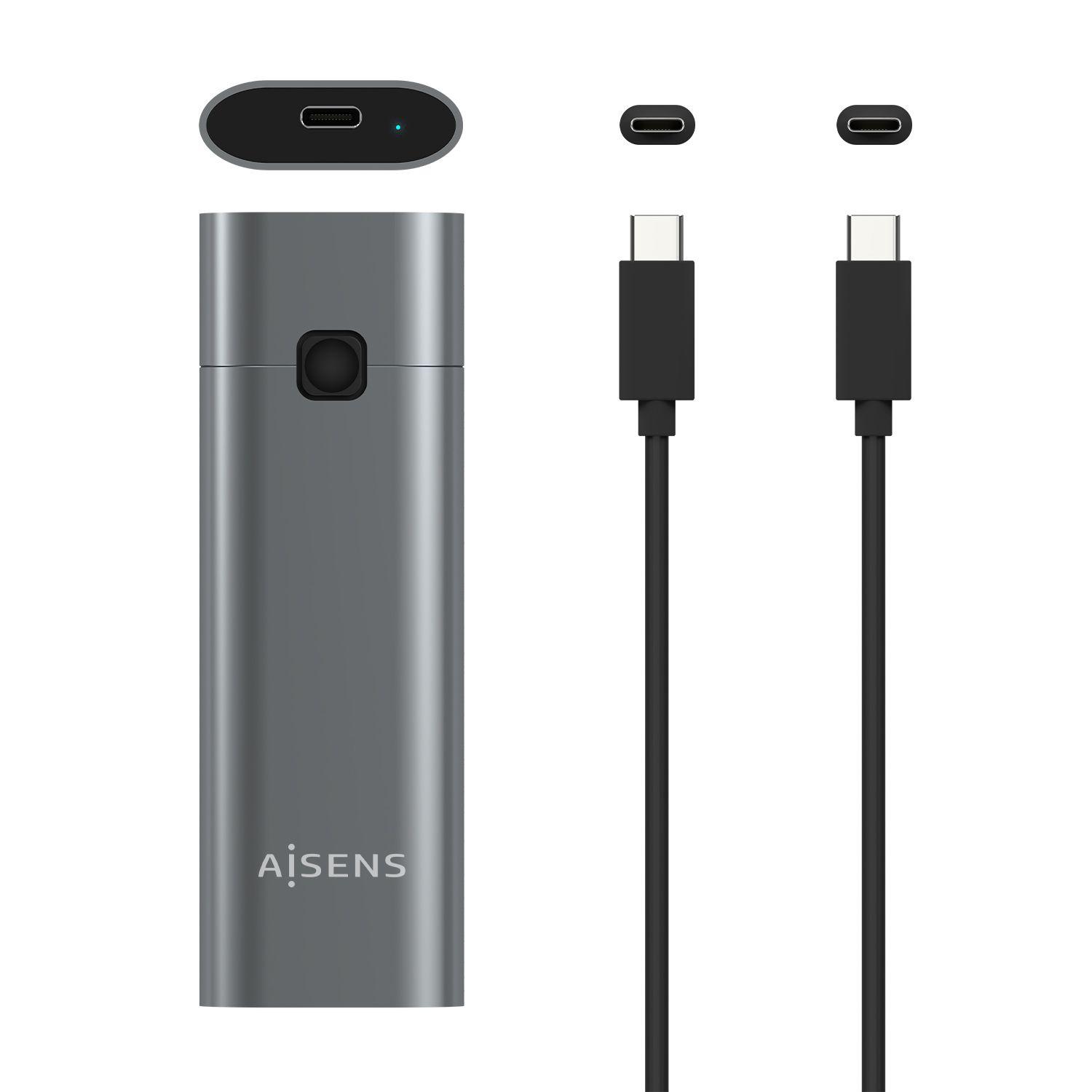 Caixa Externa AISENS ASM2-021GR (2 TB - M.2 - Cinzento) — miniatura 4