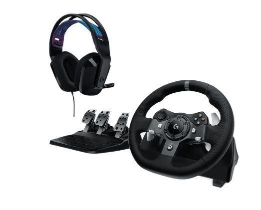 Conjunto de Volante e Headset Gaming LOGITECH G920 EU + G335 (Xbox - Preto)