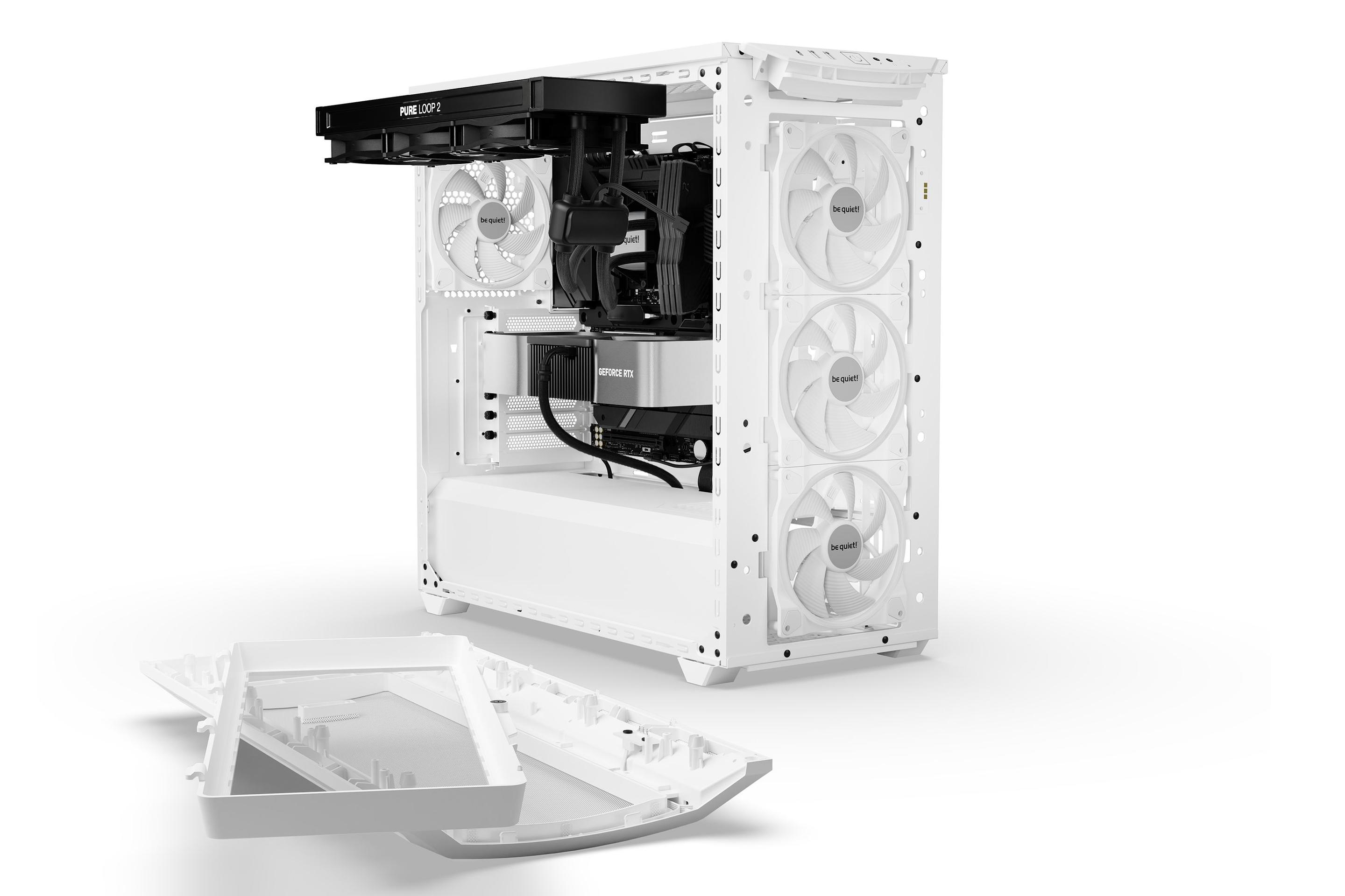 Caixa PC BE QUIET! Shadow Base 800 FX (ATX, EATX, micro ATX, Mini-ITX - ATX, PS2 - Midi Tower - Branco) — miniatura 8