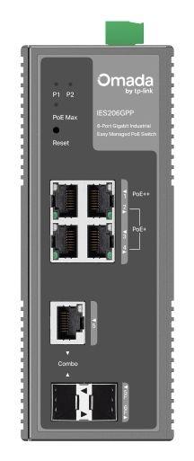 Switch Industrial Gerido TP-LINK Omada IES206GPP (6 Portas - Gigabit Ethernet - 12 Gbit/s - Preto) — miniatura 2