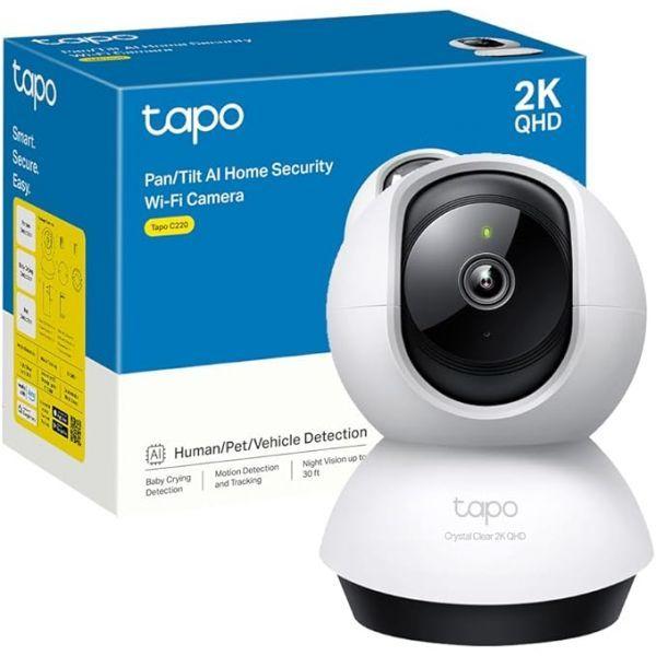 Câmara de Segurança IP TP-LINK Tapo C220 (Interior - 2 MP - 2560 x 1440 pixels - Branco e Preto), miniatura 2
