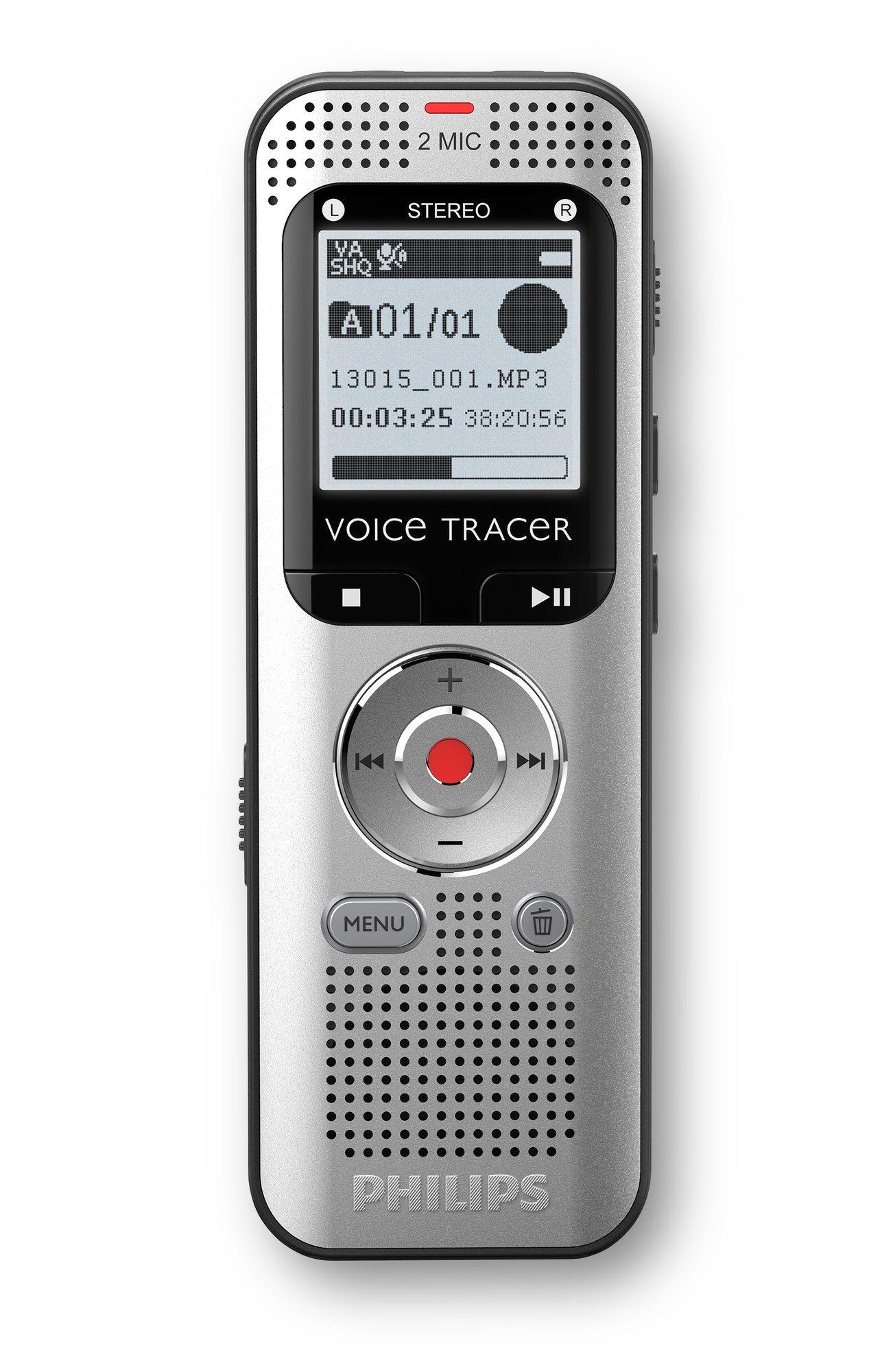 Gravador de Voz PHILIPS DVT2015 (3,5 mm - 40 h - 33" - Prateado)