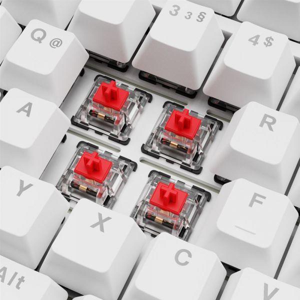 Teclado SHARKOON SKILLER SGK25 (Alemão - Huano Red - 75% - Branco), miniatura 3