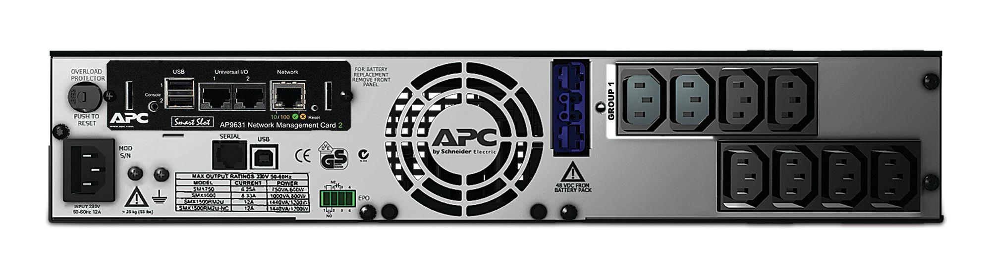 UPS APC Smart-UPS X SMX750INC (RS-232, Cabo USB - Acoplador C13, jumpers IEC - Preto), miniatura 2