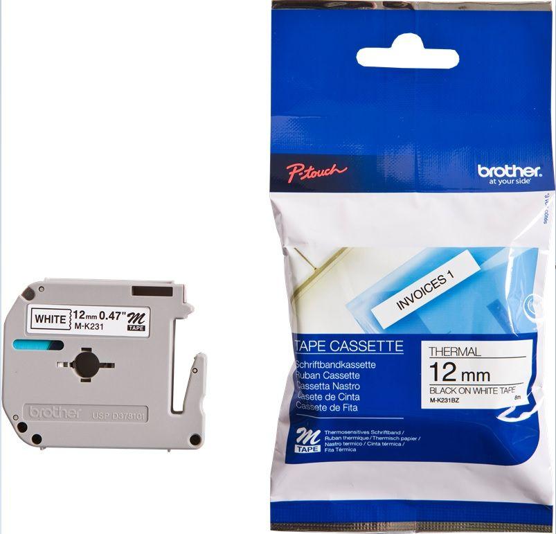 Fita de Impressão BROTHER M-K231BZ (Preto sobre Branco), miniatura 4