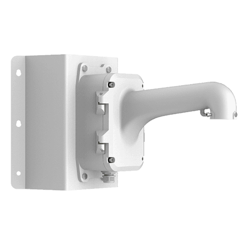 Suporte de Esquina com Caixa de Ligação HIKVISION DS-1604ZJ-BOX-CORNER (Para Domes Motorizadas - Exterior - Branco)