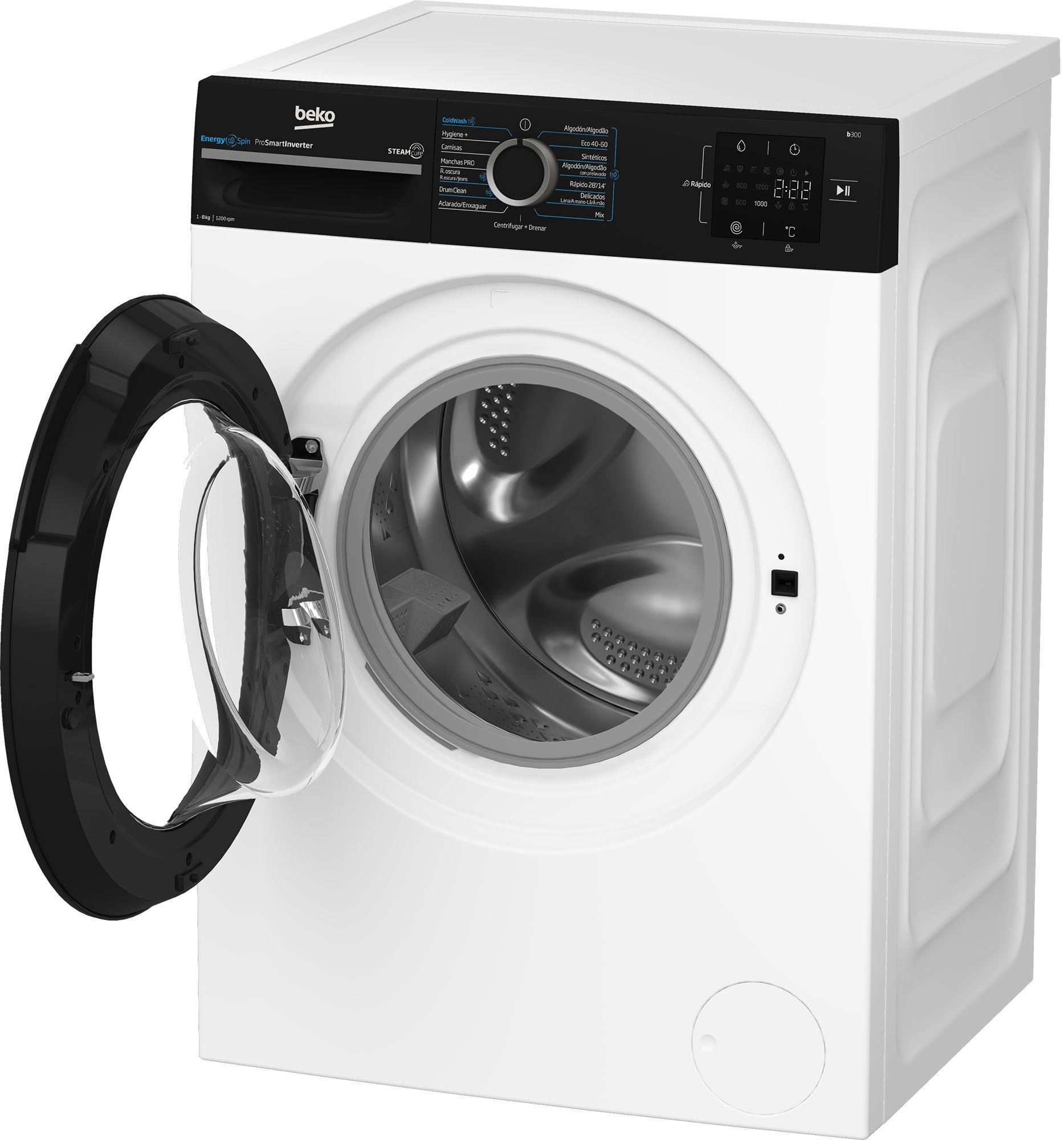 Máquina de Lavar Roupa Independente BEKO BM3WFSU38213 (1151 RPM - B - 45 l - Branco), miniatura 6