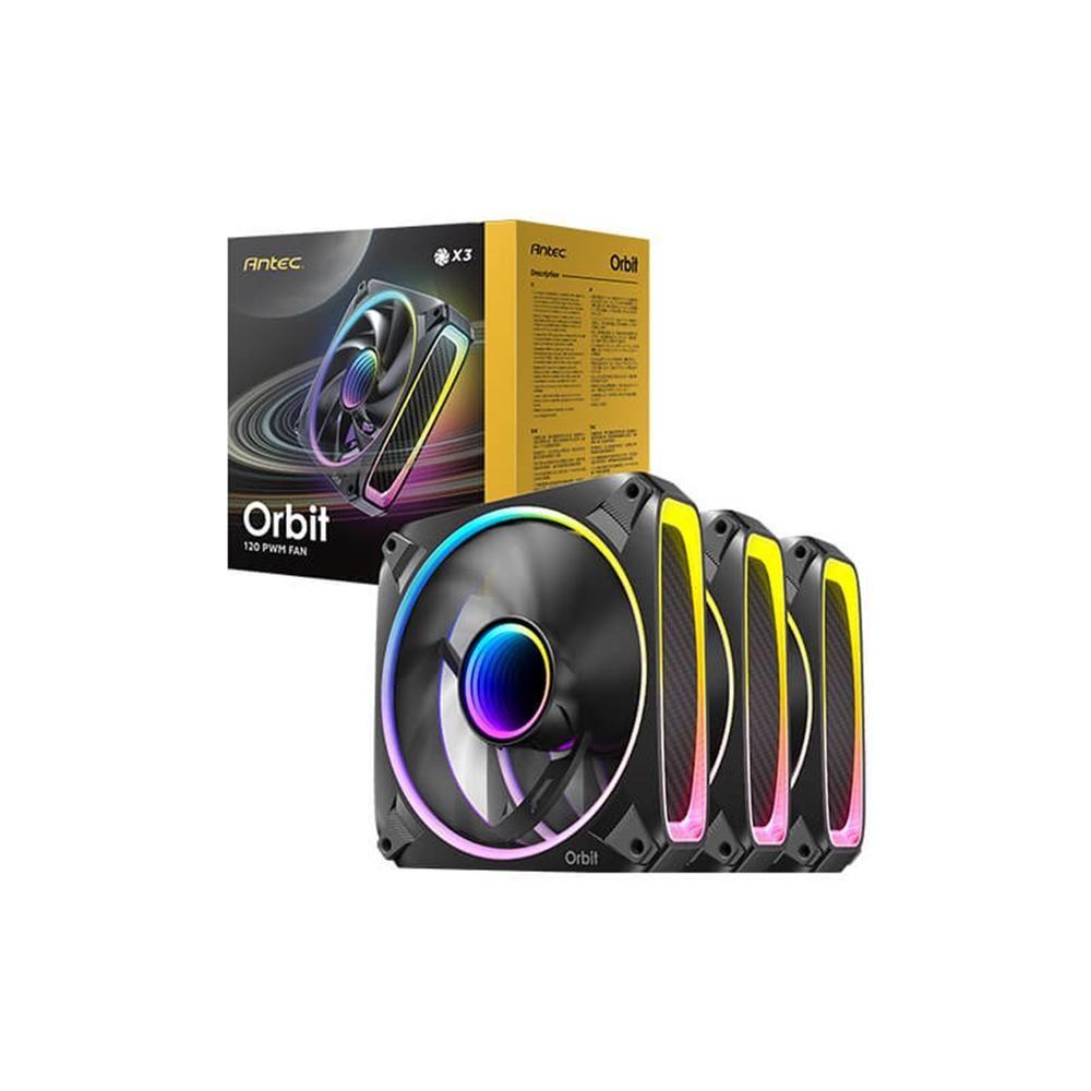 Ventoinhas para Caixa PC ANTEC Orbit 120 ARGB Reverse (ARGB endereçável - Preto)
