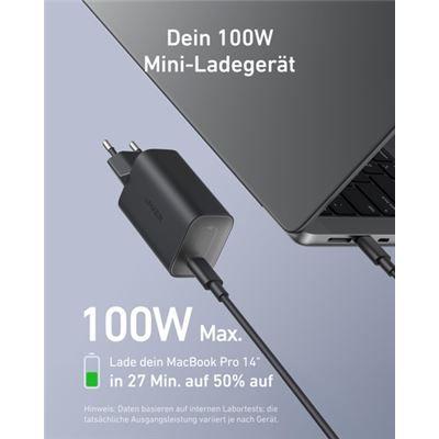 Carregador de Dispositivos Móveis ANKER Nano Charger 100W (Universal - AC - Preto), miniatura 3