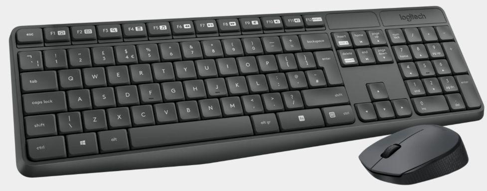 Teclado e Rato LOGITECH MK235 (Português - Membrana - Tamanho completo - Cinzento) — miniatura 3
