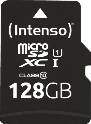 Cartão de Memória INTENSO Performance (128GB - Classe 10 - Preto)