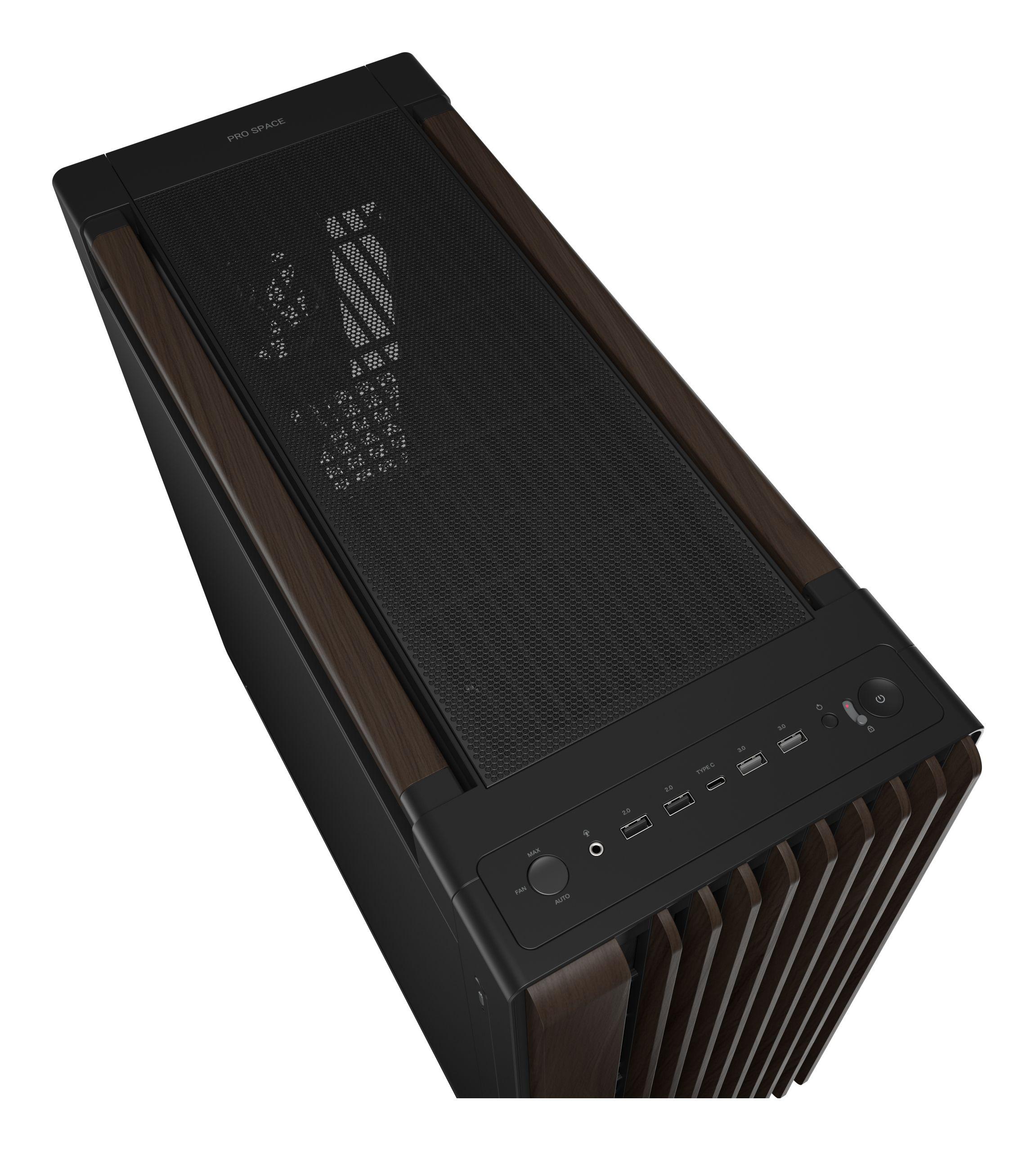 Caixa PC ASUS ProArt PA602 Wood Edition Modern Black (Midi Tower - Metal, Madeira - 18,5 cm - Preto/Madeira) — miniatura 5