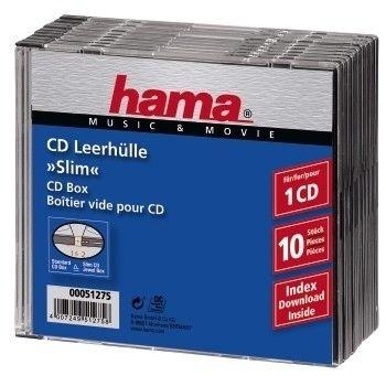 Caixa Slim para CD HAMA 51275 (Transparente)