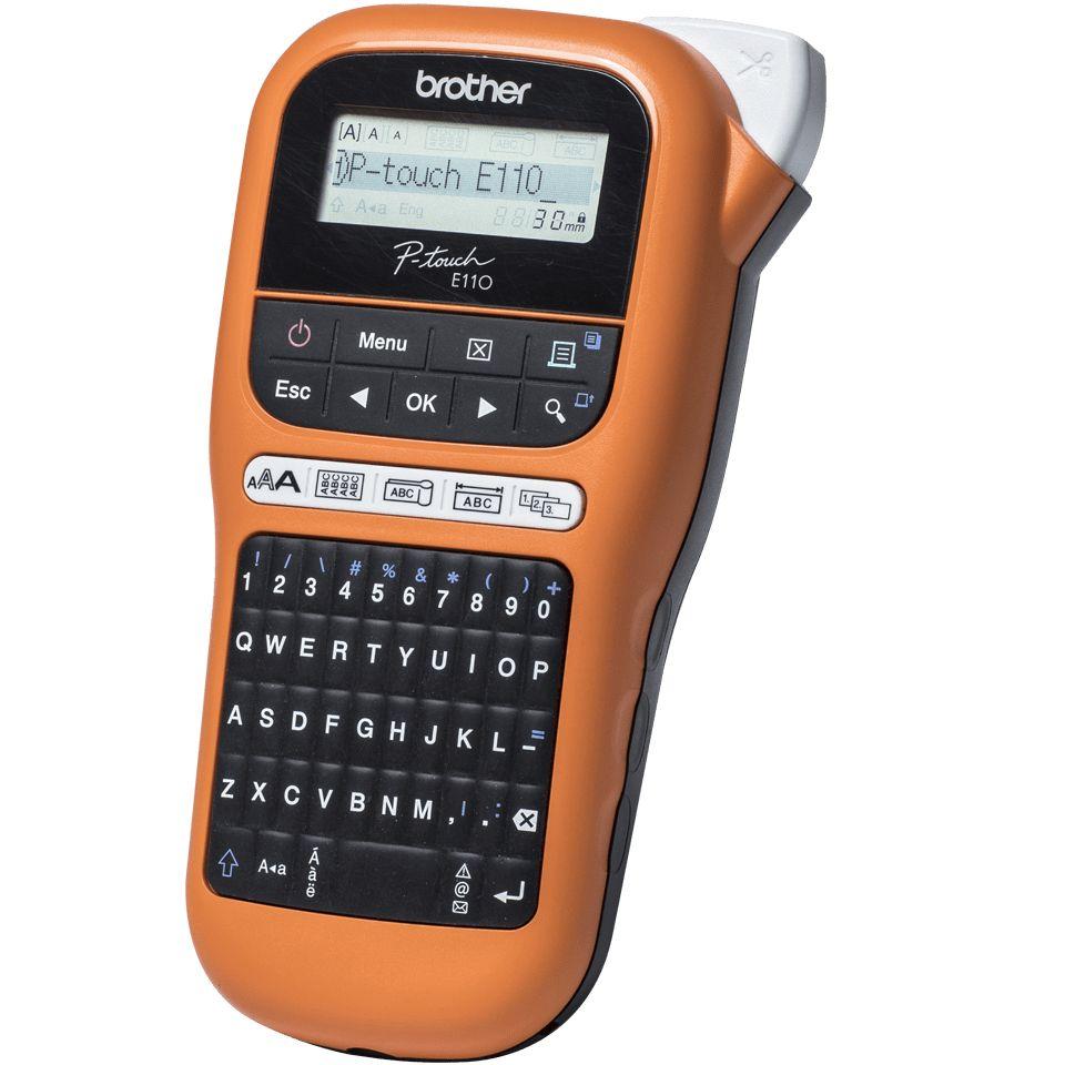 Impressora de Etiquetas BROTHER P-touch E110VP (Preto e Laranja), miniatura 9