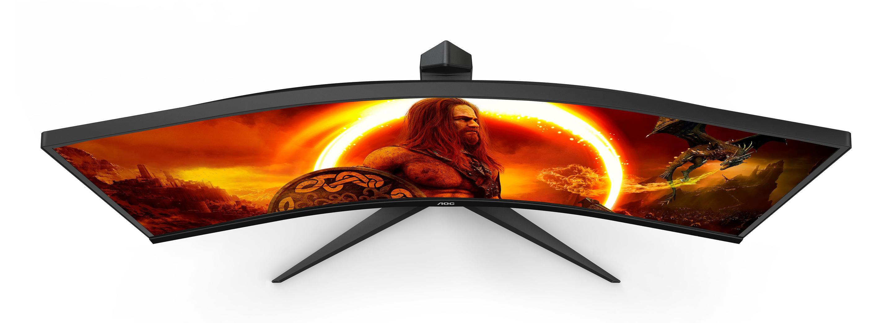 Monitor AOC CU34G2XP/BK (34" - VA - 180 Hz - Preto/Vermelho) — miniatura 4