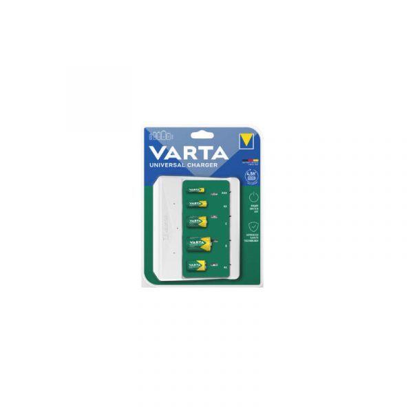 Carregador de Pilhas VARTA Universal Charger (9V, AA, AAA, C, D - Branco), miniatura 2