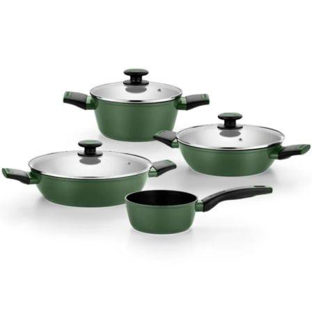 Bateria de Cozinha MONIX Forest M509900 (Aço inoxidável - 16 cm, 20 cm, 24 cm e 28 cm)