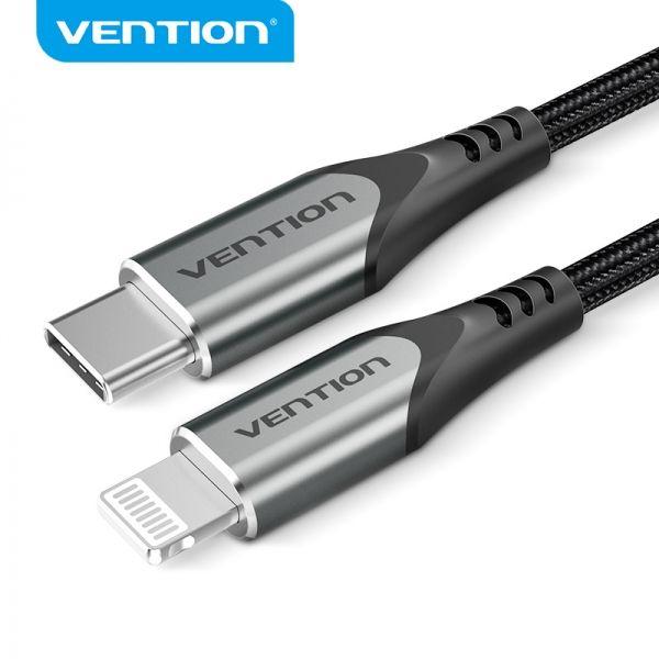 Cabo USB-C para Lightning VENTION TACHF (1 m - USB-C - Cinzento) — miniatura 2