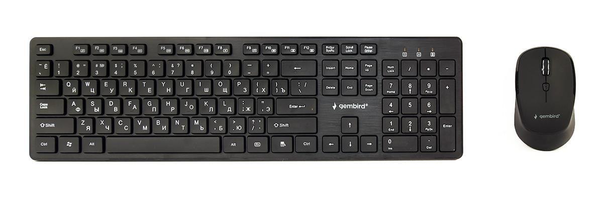 Conjunto de Teclado e Rato GEMBIRD KBS-WCH-04-RU (RU - Sem fios)