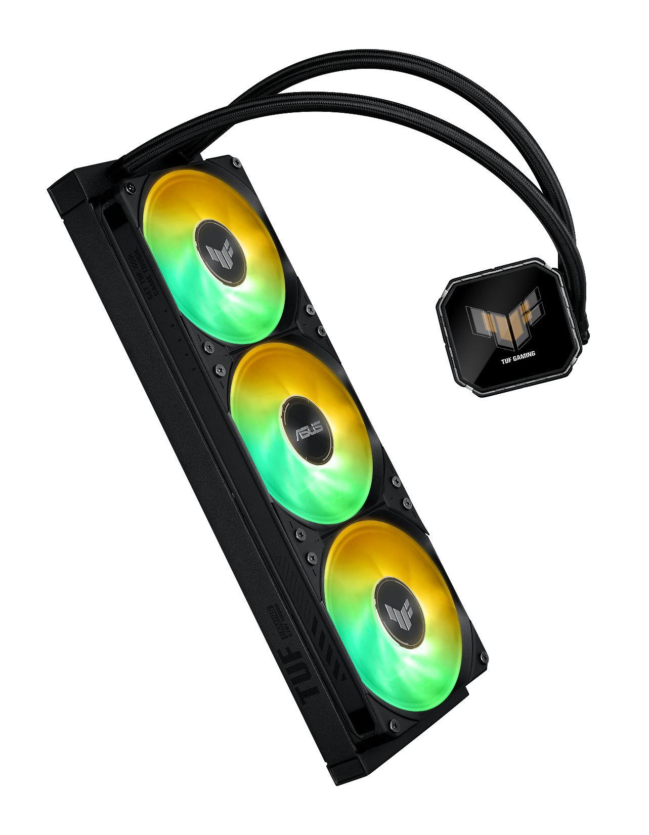 Sistema de Refrigeração Líquida Tudo-em-Um ASUS TUF Gaming LC III 360 ARGB LCD (120 mm - 3 ventoinhas - 2600 RPM - Preto), miniatura 9