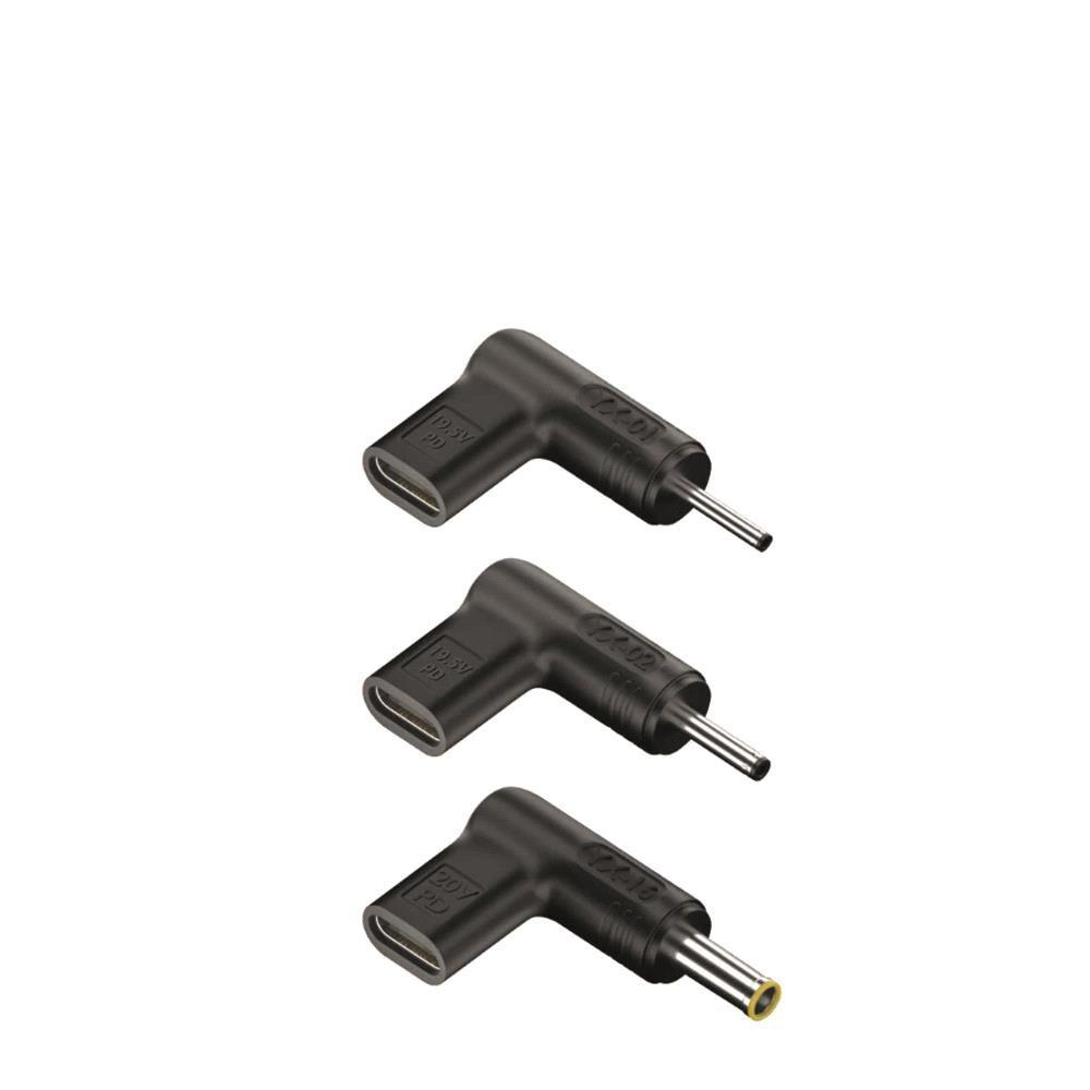 Conjunto de 3 Conectores USB-C 90° NGS BUD-SM (Preto)