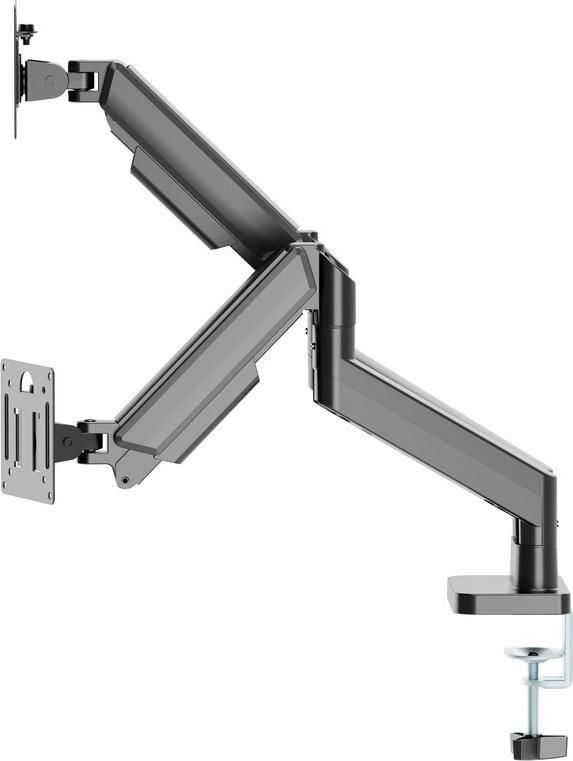 Suporte Duplo de Monitor GEMBIRD MA-DA2-06 (75 x 75 mm e 100 x 100 mm - 100 x 100 mm - 75 x 75 mm - Preto)